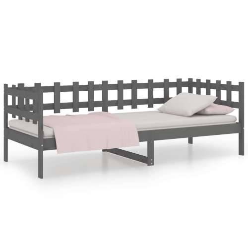 Dnevni ležaj sivi 80 x 200 cm od masivne borovine - Siva 80 x 200 cm Cijena
