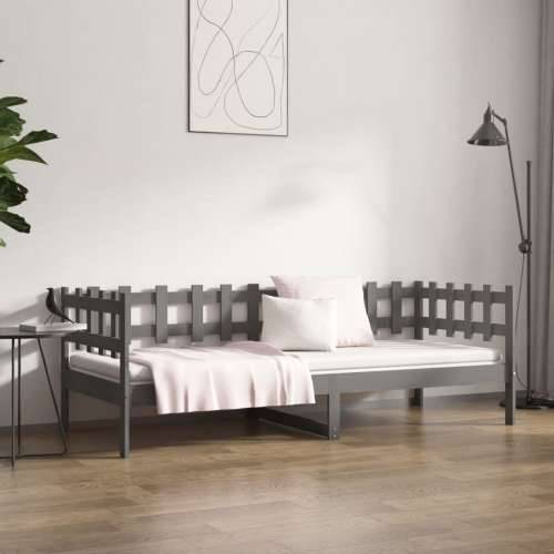 Dnevni ležaj sivi 80 x 200 cm od masivne borovine - Siva 80 x 200 cm Cijena