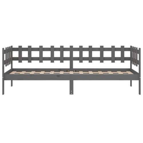 Dnevni ležaj sivi 80 x 200 cm od masivne borovine - Siva 80 x 200 cm Cijena
