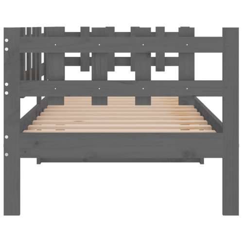 Dnevni ležaj sivi 80 x 200 cm od masivne borovine - Siva 80 x 200 cm Cijena
