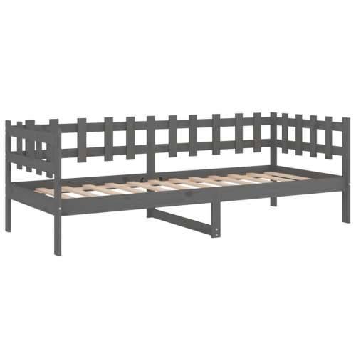 Dnevni ležaj sivi 90 x 200 cm od masivne borovine - Siva 90 x 200 cm Cijena
