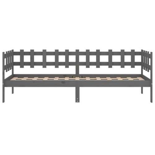 Dnevni ležaj sivi 90 x 200 cm od masivne borovine - Siva 90 x 200 cm Cijena