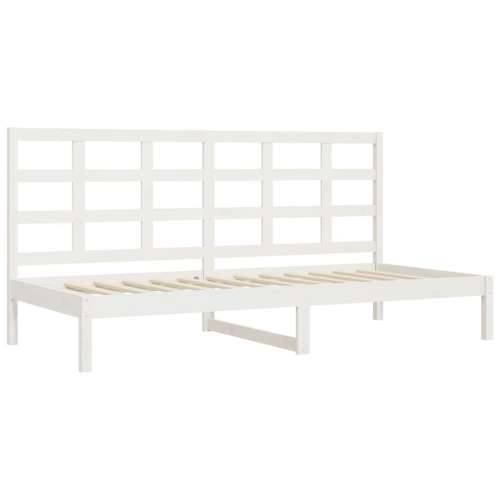 Dnevni krevet bez madraca bijeli 90 x 200 cm masivna borovina - Bijela 90 x 200 cm Cijena