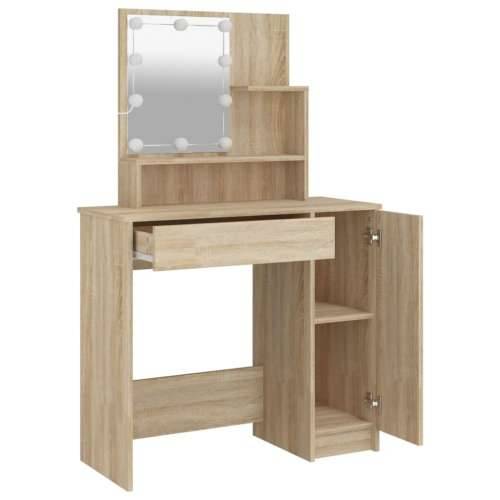 Toaletni stolić LED boja hrasta sonome 86,5 x 35 x 136 cm - sonoma hrast 1 Cijena