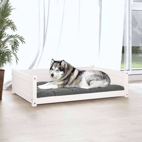Krevet za pse bijeli 105,5x75,5x28 cm od masivne borovine - Bijela 105.5 x 75.5 x 28 cm Cijena