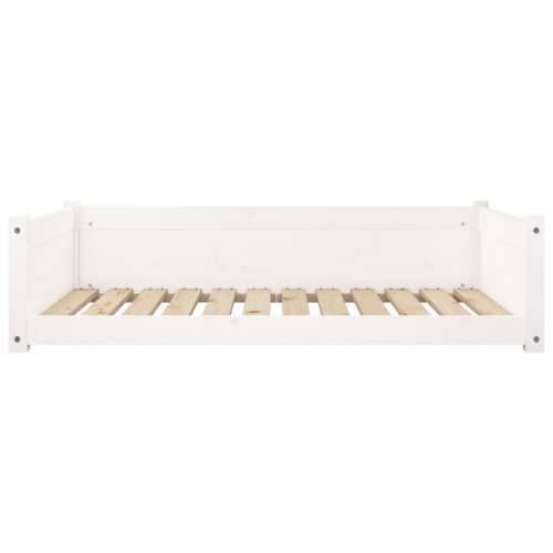 Krevet za pse bijeli 105,5x75,5x28 cm od masivne borovine - Bijela 105.5 x 75.5 x 28 cm Cijena