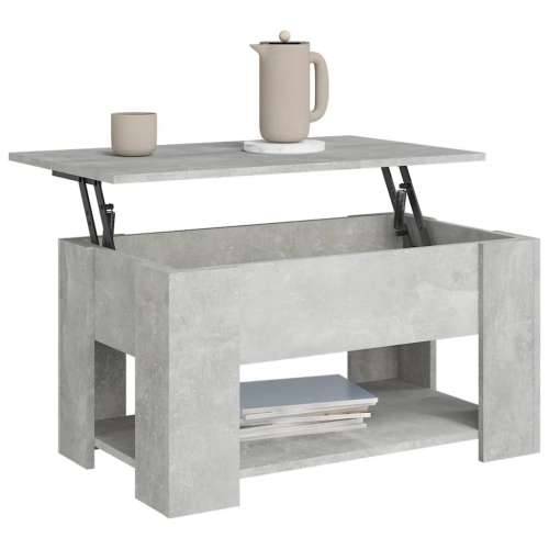 Stolić za kavu boja betona 79 x 49 x 41 cm konstruirano drvo - Beton siva 79 x 49 x 42.5 cm 1 Cijena