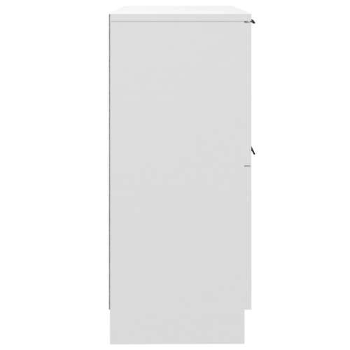 Komode 2 kom bijele 30 x 30 x 70 cm od konstruiranog drva - Bijela 2 Cijena