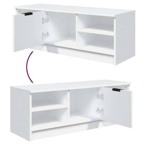 TV ormarić bijeli 102 x 35,5 x 36,5 cm od konstruiranog drva - Bijela 1 Cijena