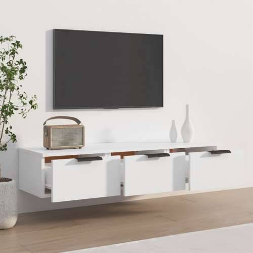 Zidni ormarić bijeli 102 x 30 x 20 cm od konstruiranog drva - Bijela 1 Cijena