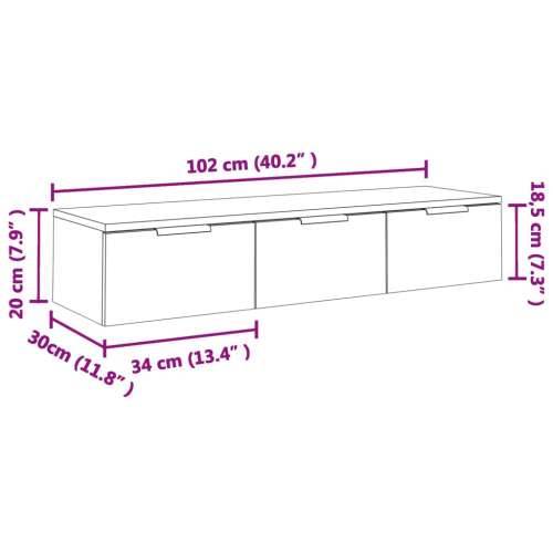 Zidni ormarić bijeli 102 x 30 x 20 cm od konstruiranog drva - Bijela 1 Cijena