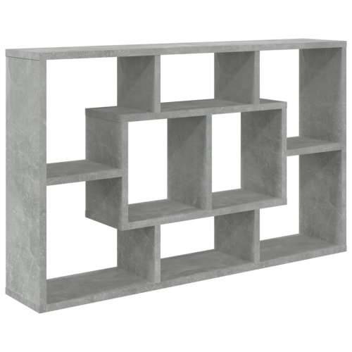 Zidna polica siva boja betona 85x16x52,5 cm konstruirano drvo Cijena