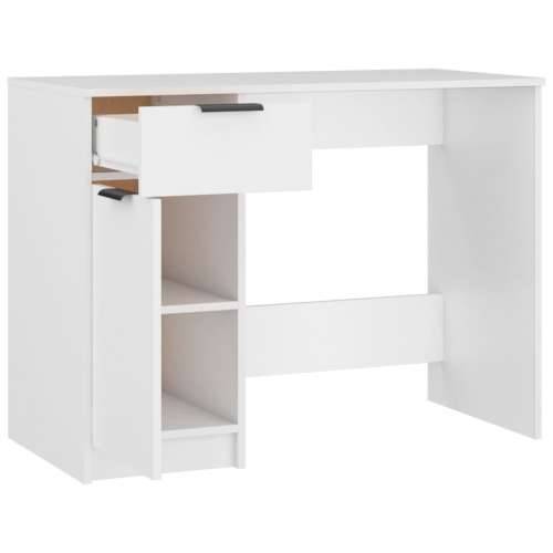 Radni stol bijeli 100 x 50 x 75 cm od konstruiranog drva - Bijela Cijena