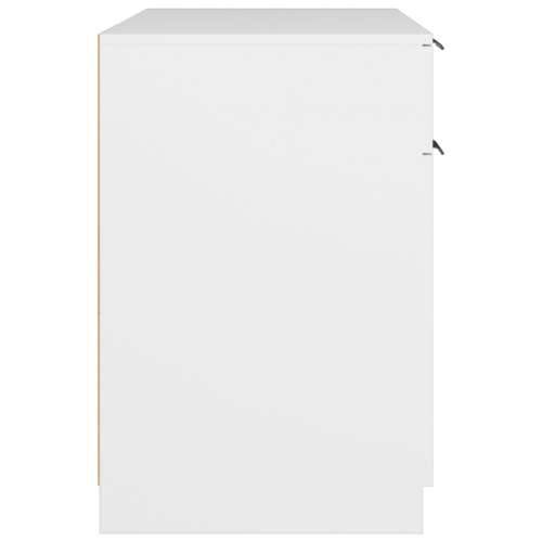 Radni stol bijeli 100 x 50 x 75 cm od konstruiranog drva - Bijela Cijena