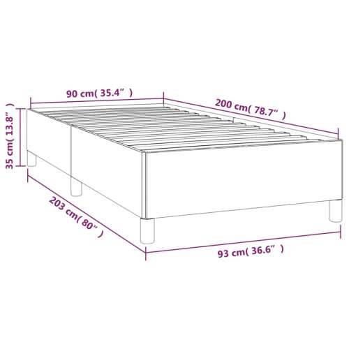 Okvir za krevet plavi 90x200 cm od tkanine Cijena