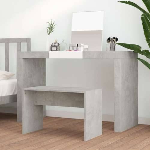Toaletni stolac siva boja betona 70x35x45 cm konstruirano drvo Cijena