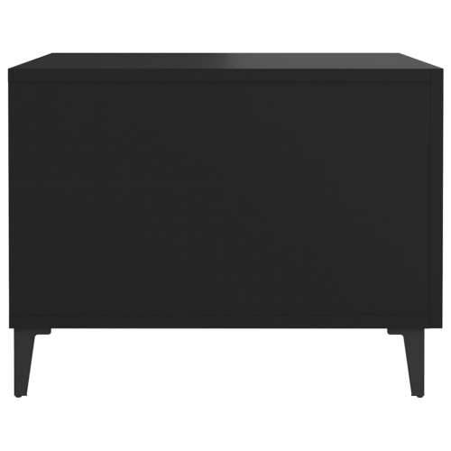 Stolić za kavu s metalnim nogama 2 kom crni 50 x 50 x 40 cm - Crna 2 Cijena
