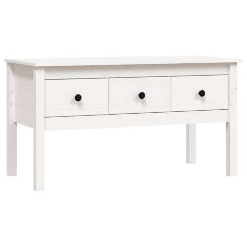 Stolić za kavu bijeli 102 x 49 x 55 cm od masivne borovine - Bijela 1 Cijena