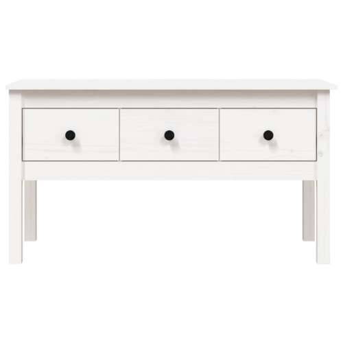 Stolić za kavu bijeli 102 x 49 x 55 cm od masivne borovine - Bijela 1 Cijena