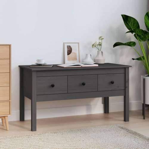 Stolić za kavu sivi 102x49x55 cm od masivne borovine - Siva 1 Cijena