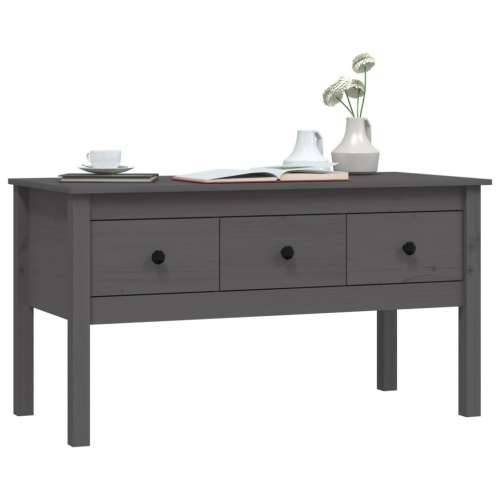 Stolić za kavu sivi 102x49x55 cm od masivne borovine - Siva 1 Cijena