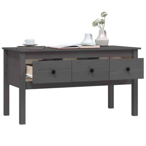 Stolić za kavu sivi 102x49x55 cm od masivne borovine - Siva 1 Cijena