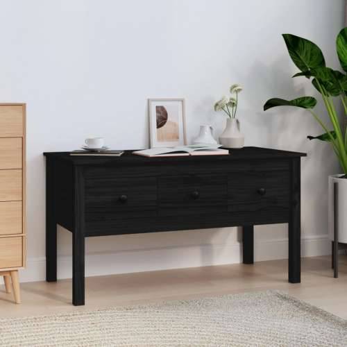 Stolić za kavu crni 102x49x55 cm od masivne borovine - Crna 1 Cijena