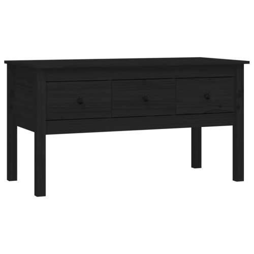 Stolić za kavu crni 102x49x55 cm od masivne borovine - Crna 1 Cijena