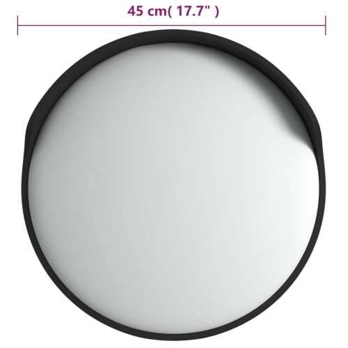 Vanjsko konveksno prometno ogledalo crno Ø 45 cm polikarbonatno Cijena