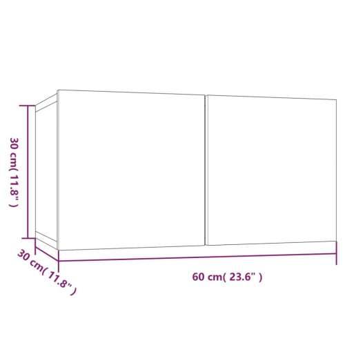4-dijelni set TV ormarića bijeli od konstruiranog drva - Bijela 4 80 cm Cijena