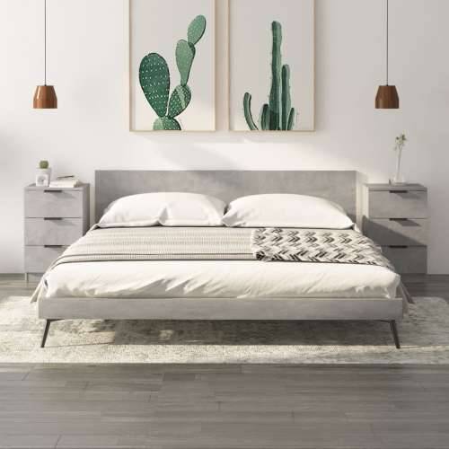 Noćni ormarići 2 kom siva boja betona 40x36x65 cm - Beton siva 2 Cijena