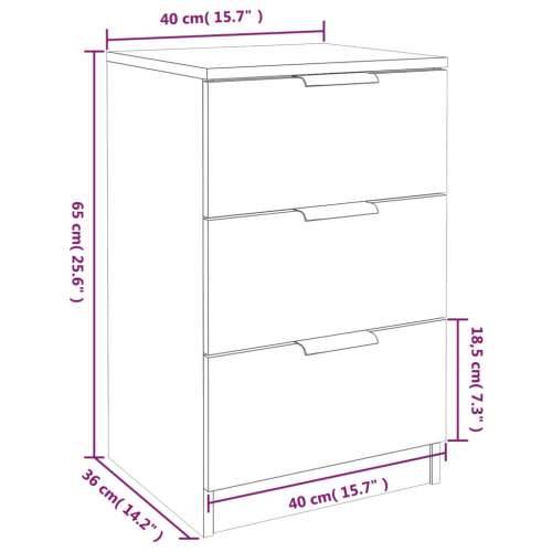Noćni ormarići 2 kom siva boja betona 40x36x65 cm - Beton siva 2 Cijena