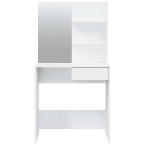 Toaletni stolić s ogledalom visoki sjaj bijeli 74,5x40x141 cm Cijena