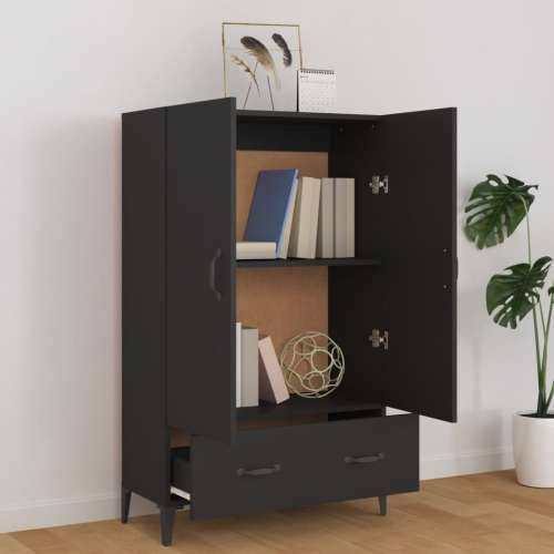 Visoka komoda crna 70 x 31 x 115 cm od konstruiranog drva - Crna 1 Cijena