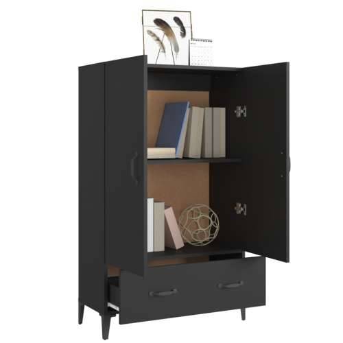 Visoka komoda crna 70 x 31 x 115 cm od konstruiranog drva - Crna 1 Cijena