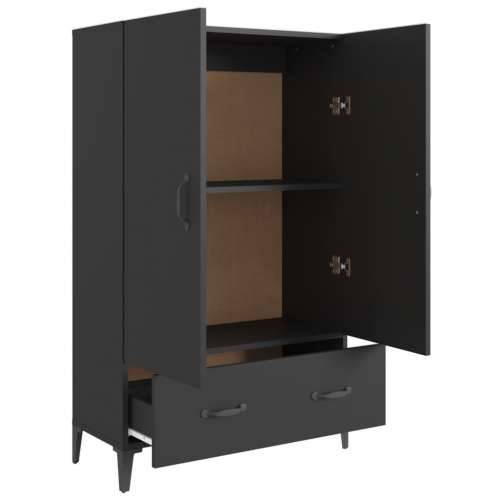 Visoka komoda crna 70 x 31 x 115 cm od konstruiranog drva - Crna 1 Cijena