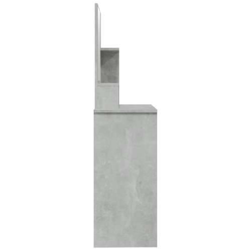 Toaletni stolić s ogledalom siva boja betona 86,5x35x136 cm Cijena
