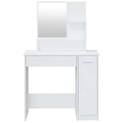 Toaletni stolić s ogledalom visoki sjaj bijeli 86,5x35x136 cm Cijena
