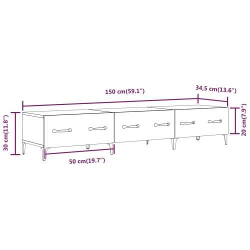 TV ormarić hrasta sonome 150x34,5x30 cm od konstruiranog drva - sonoma hrast 1 Cijena