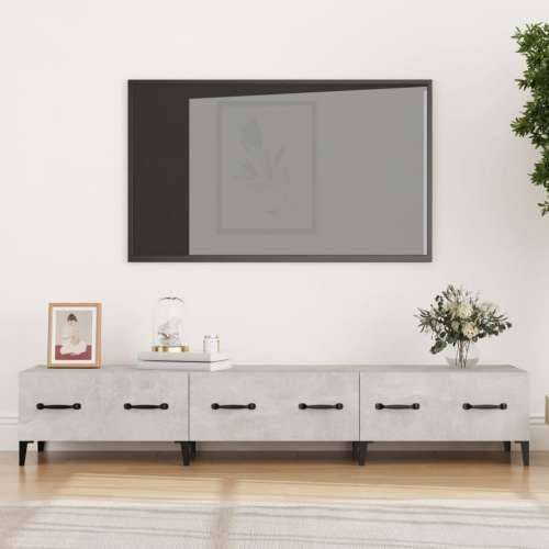 TV ormarić boja betona 150x34,5x30 cm konstruiranog drva - Beton siva 1 Cijena