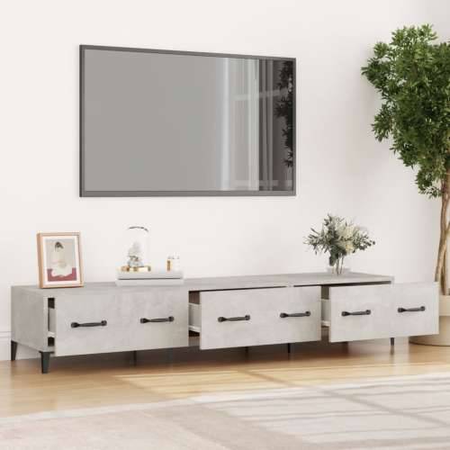 TV ormarić boja betona 150x34,5x30 cm konstruiranog drva - Beton siva 1 Cijena