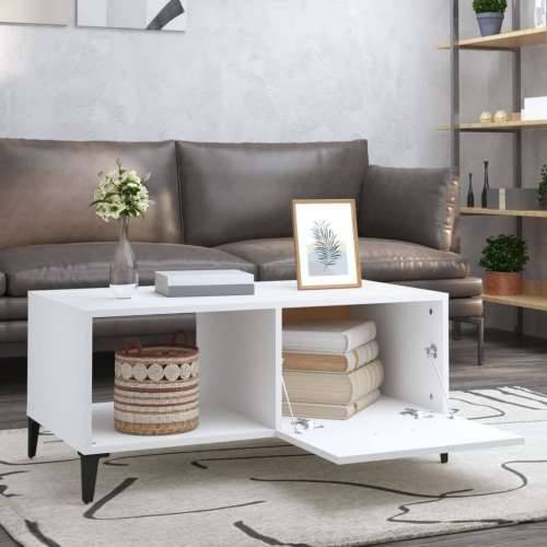 Stolić za kavu bijeli 90 x 50 x 40 cm od konstruiranog drva - Bijela 1 Cijena