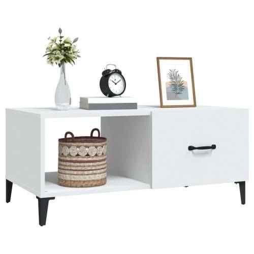Stolić za kavu bijeli 90 x 50 x 40 cm od konstruiranog drva - Bijela 1 Cijena