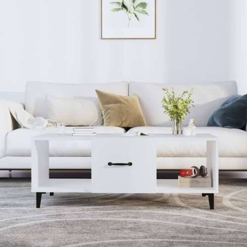 Stolić za kavu bijeli 102 x 50 x 40 cm od konstruiranog drva - Bijela 1 Cijena