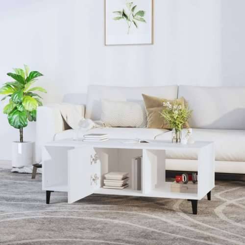 Stolić za kavu bijeli 102 x 50 x 40 cm od konstruiranog drva - Bijela 1 Cijena