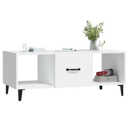 Stolić za kavu bijeli 102 x 50 x 40 cm od konstruiranog drva - Bijela 1 Cijena