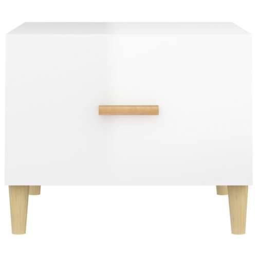 Stolić za kavu sjajni bijeli 50x50x40 cm konstruirano drvo - Visoko sjajno bijela 1 Cijena