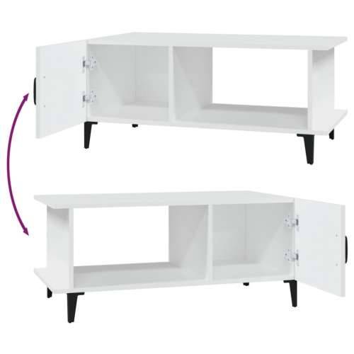 Stolić za kavu bijeli 90 x 50 x 40 cm od konstruiranog drva - Bijela 1 Cijena