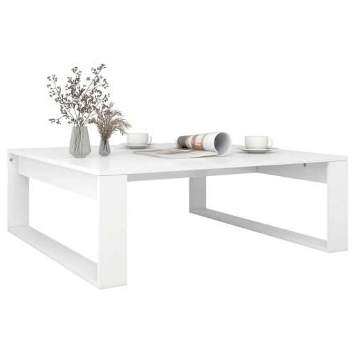 Stolić za kavu bijeli 100 x 100 x 35 cm od konstruiranog drva - Bijela 100 x 100 cm 1 Cijena