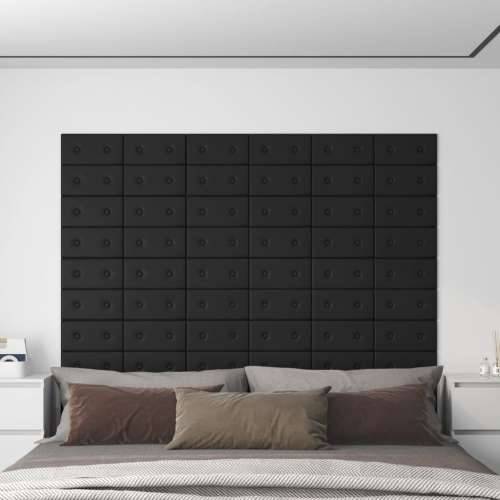 Zidne ploče od umjetne kože 12 kom crne 30 x 15 cm 0,54 m² - Crna 30 x 15 cm 12 Cijena